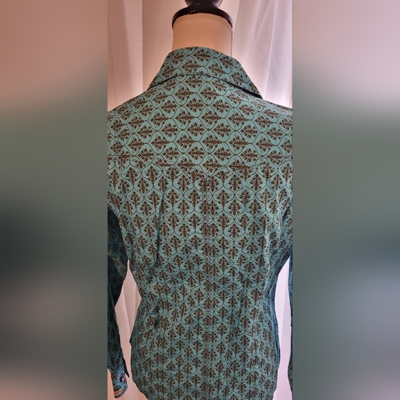 Rockies western pearlized snap button shirt size med - Picture 7 of 8